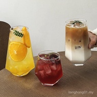 Ins Style Water Chestnut Glass Cup Influencer Restaurant Fruit Tea Cup Soda Bubble Water Cup Cold Dr