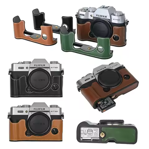 PU Leather Camera Half Case for Fujifilm Fuji XT50 XT30 XT30II XT20 XT10 XT5 XS10 XS20 XH2 XH2S X100