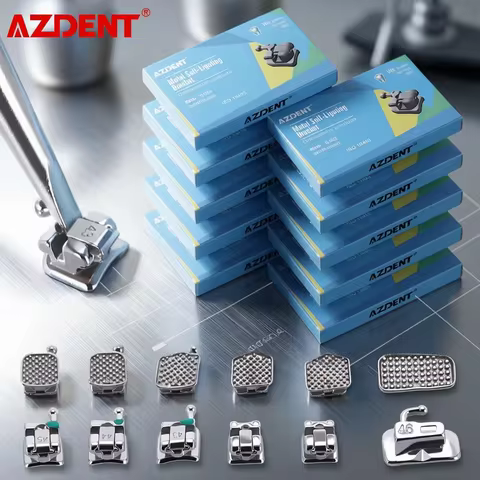 10 Sets AZDENT Dental Orthodontic Bracket Braces Passive Self Ligating Mini MBT/Roth 0.022 Hooks 345