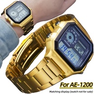 watch Upgrade For Casio AE1200 3299 Modified Stainless Steel case AE-1200WH Dial Full Metal bezel Gl