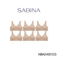 [Online Exclusive] Sabina (Set Of 6 Pieces) Habpy lady Level 1 Bra No Underwire Code NBA24001C3-Dark