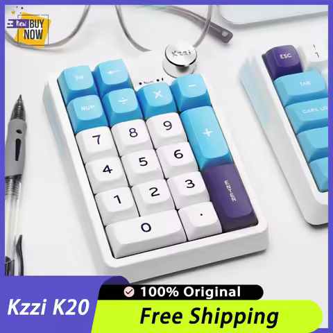 Kzzi K20 Mini Keypad Three Mode Bluetooth Wireless Mechanical Keyboard Office E-sports Gaming Gamer 