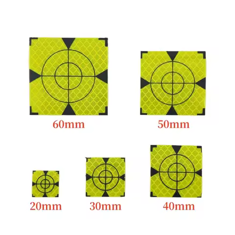 100 Pcs Fluorescent Green Triangle Reflector Sheet Reflective Tape Target for Leica Total Station 20