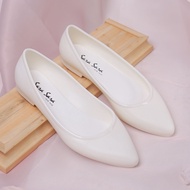PUTIH Sara SARA STORE - RAINBOW WHITE Flat Shoes | Women's office work shoes with plain white motif 