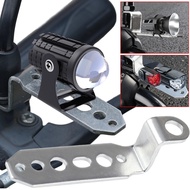 Rearview Mirror Lamp Extension Holder Motorcycle Headlight Mirror Spotlight Bracket Galvanized Iron 