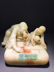 田黃 壽山石 傅石龍 石龍 東坡得硯 壽山石雕 異寶 高山石 古董