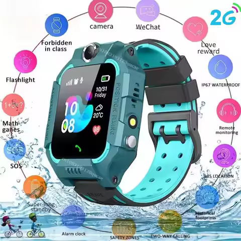 New Kids Smartwatch GPS Location Tracker SOS 2G Sim Call Child Smart Watch Camera IP67 Waterproof Wa