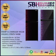 SHARP SJ-236MGGR/ MGGB KULKAS 2 PINTU SHINE (NEW) (KHUSUS BANDUNG)