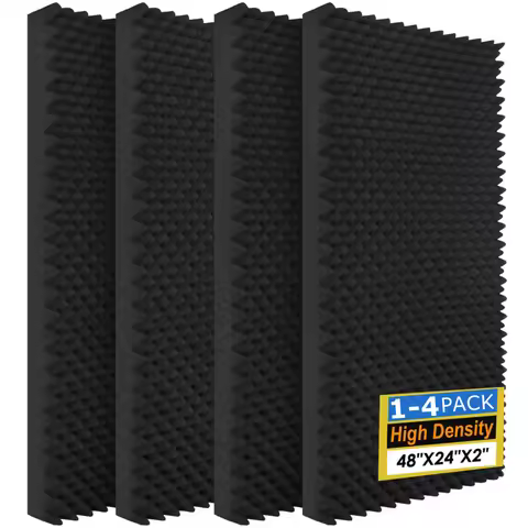 Soundproof Foam 1/2/4Pack 60x120x5cm Egg Crate Acoustic Panels Egg Cotton Studio Noise Insulation Pa