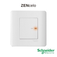 Schneider ZENcelo 20A 1G Full-Flat DP Heater Switch w/Neon E8431D20_WE_G2