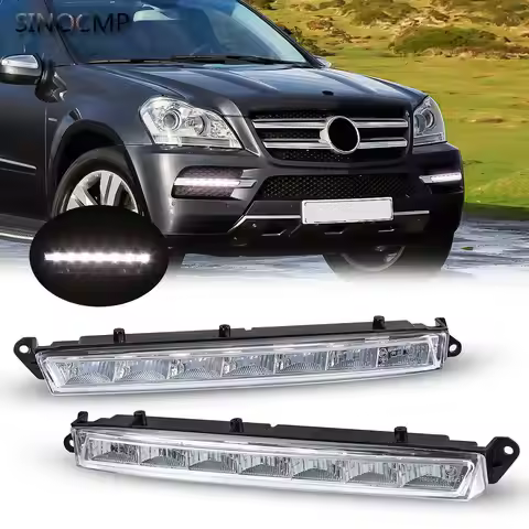 2pcs LED DRL Daytime Running Light A1649060351 A1649060451 For Mercedes-Benz X164 GL320 GL350 GL450
