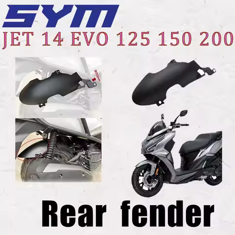 For Sym Jet 14 Evo 125 150 200 Motorcycle Modification Accessories Widened and Thickened Rear Fender