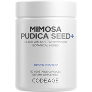 Codeage Organic Mimosa Pudica Seed 120 Capsules Mimosa Pudica Seeds Supplement - Black Walnut, Clove