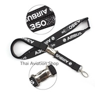 Airbus Lanyard  A350XWB [ของแท้] carbon lanyard สายคล้องบัตร A350XWB วัสดุโพลีเอสเตอร์ สไตล์A350XWB