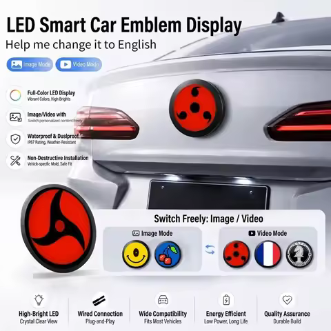 2026 new Dynamic LED Car Logo Ultra-thin HD Animated Rear Emblem for X1 X2 X3 X4 X5 X6 520 530 M2 M3
