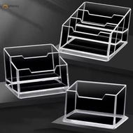 INTOONE 1Pcs Bussiness Card Holder, Acrylic Plastic 1/2/3 Grids Business Card Box,  School Office Su