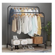 DIY Clothes Hanging Rack Heavy Duty Rack Cloth Shoe Closet Organizer Drying Shelf Rak Baju DIY Rak S