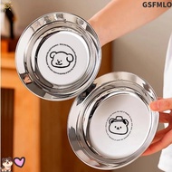 GSFMLO Mini Plates, 304 Stainless Steel Reusable Round Plates, Cute Shockproof Tableware 14/16CM Chi