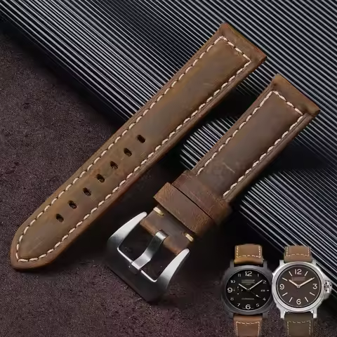 Genuine Leather Watch Strap for Panerai Band Men Women PAM111/441/312 Horse Cowhide Leather Belts 20