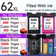 Compatible HP 62 ink HP62XL ink Cartridge refillable for HP 5540 5640 7640 5740 5742 5743 5745 5746