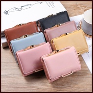 SURFGEAR NJ8003 Women's Small Kiss Lock Wallet Compact Trifold Ladies Wallet