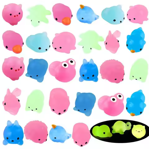 Fidget Mochi Animals Glow In The Dark Stress Relief Toys For Kids Funny Gifts Regalos Para Cumpleaño