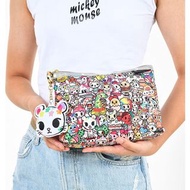 日本 LeSportsac X TokiDoki 彩色圖案帆布 ESSENTIAL WRISTLET 化妝袋