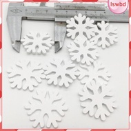 [lswbd] Wooden Snowflake Bauble Crafts Embellishment White 100 for Wedding Christmas