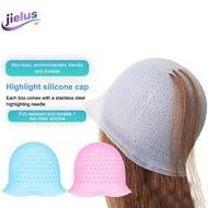 [Jielus] Hair Coloring Highlighting Cap Reusable Silicone Highlight Cap Pull Through Caps For Hair D