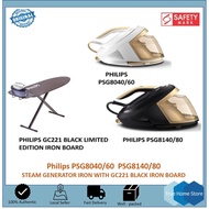 PHILIPS PSG8040/60  |  PSG8140  Steam Generator Iron | Optional Philips GC221 XXL Black Iron Board