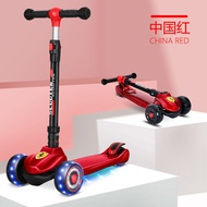 3 Wheels Foldable Kick Scooter | LED Flashing Wheels &amp; Music | 3 Adjustable Height | Max weight 100kg