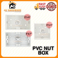 PVC Nut Box / Switch Base / Switch Box Socket (White)
