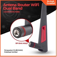 Onelinkmore 2.4GHz 5GHz 10dBi RP-SMA Male WiFi Router Antenna - 7RWA06BK