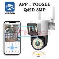 【Fnkvision】Camera Yoosee 2 mắt 8MP - xem 360 độ không góc chết ban đêm có màu hai giao diện quan sát