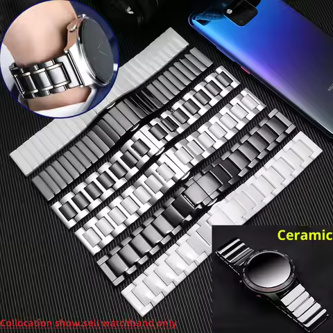 Gt5 gt5pro 41/46 Fashion Ceramic Steel Bracelet For Huawei Smart band Gt5 Pro Gt4 Gt3/pro Gt2 Watchb