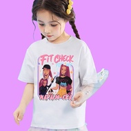 Baju Kpop Demon Hunter Huntrix T-shirt Cartoon Demon Hunter Print Clothes Women Girls 100% Cotton Te