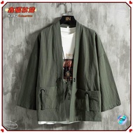 🧊Cool Haori🧊Summer Haori Dao Men's Hanfu Cardigan Cotton Linen Japanese Kimono Cotton Linen Three-Qu