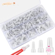EUCALYTUSMY 250 Pcs Crimp Terminal, 22-16 16-14 Closed End Wire Connector, Crimp Cap AWG Gauge Wire 