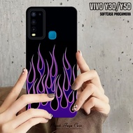 HP VIVO Y30/Y50 Phone Case - VIVO Y50/Y30 FIRE Motif Phone Case - Phone Mica - Phone Cover - VIVO Y5