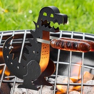 T Rex Dinosaur Sausage Roaster | Creative Bbq Grill Tool For Hot Dog Marshmallow | Iron E9i7