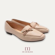 DEAR BLISS Amalia Nude Knotted Loafers