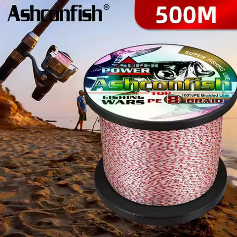 Ashconfish 8 Strands 500M Spot Line Mixed Color Japanese Line PE Multifilamet Braided Fishing Line 6