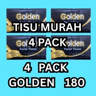 4 Pack Golden Tissue 180 Embossed Sheets - Multipurpose Tissue Suitable for All Types of Use Ok