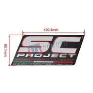 thermostability SC 12.4*6cm PROJECT 1PC Exhaust Heat Proof Resistant Sticker Decal Motorcycle Bike w