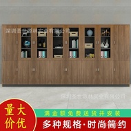 Combination Shenzhen Background File Room Data Cabinet Locked Office Glass Wooden Cabinet Office Fil
