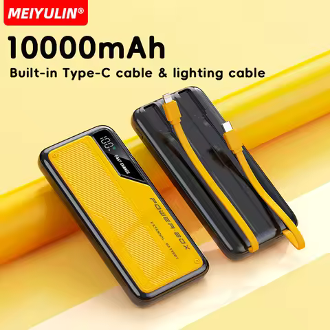 20000mAh Power Bank Portable 10000mAh USB C Cable Fast Charging Powerbank Mobile External Battery Fo