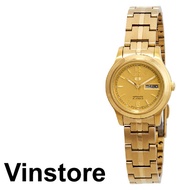 [Vinstore] Seiko 5 SYME02K1 Automatic Analog Gold Tone Stainless Steel Small Gold Dial Women Watch SYME02 SYME02K