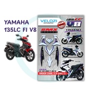 VELOZI SMX DESIGN BODY COVER SET YAMAHA 135 LC FI V8 135LC LC 135 FI V8 LC135 MOTOR