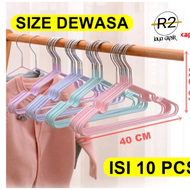 R2 JAYA GROSIR - Isi 10Pcs / Gantungan Baju Hanger Baju Stainless Steel Anti Karat SNI Gantungan Baj