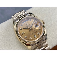 36/41MM XQR176 Men's Gold Diamond Dial Watch D.ay-date  Double Calendar Display Charming Fashion Bus